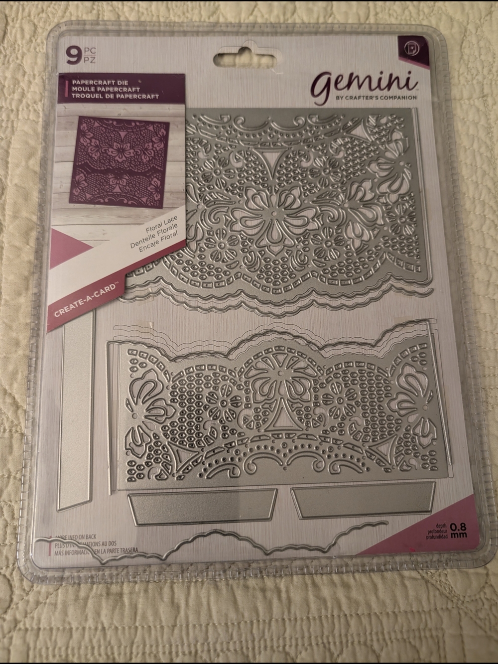 Gemini Create-A-Card Floral Lace Die Cut Set - Purple